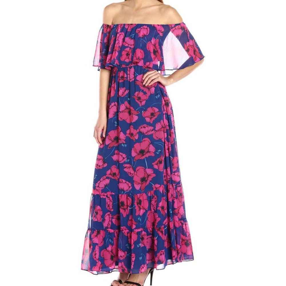 Donna Morgan Off the Shoulder Maxi Dress